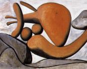 巴勃罗毕加索 - 掷石头的女人